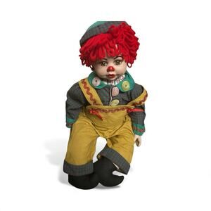 Beverly Stoehr Raggedy Andy Elf Doll Signed Stamped 2003 Porcelain 23" Amputee